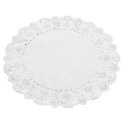 Serwetki ażurowe 32cm 12 sztuk okrągłe