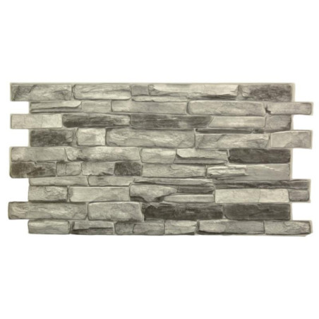 Panel PVC 98x49,8cm kamień łupek srebrny