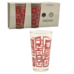 Szklanki 360ml 3szt Friends wysokie