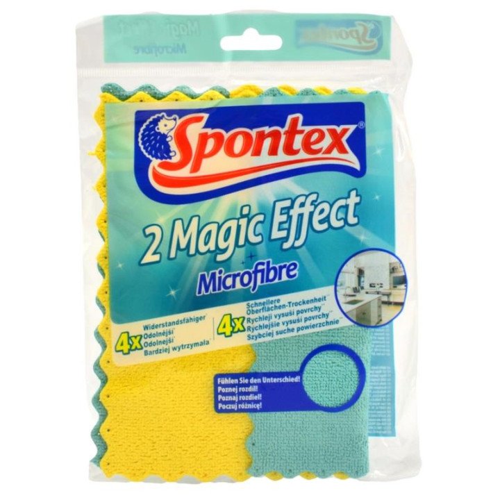 Ściereczki 2 sztuki Spontex Megic Effect mikrofibra
