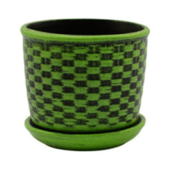 Doniczka ceramiczna z podstawką Klasyczna 14 12,5x11cm mix