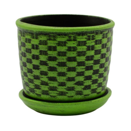 Doniczka ceramiczna z podstawką Klasyczna 14 12,5x11cm mix