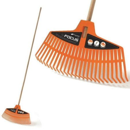 Grabie do liści plastikowe Focus pomarańczowe 25 zęby IGR2