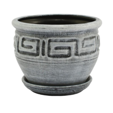 Doniczka ceram.z podst. Grecka 19 MIX