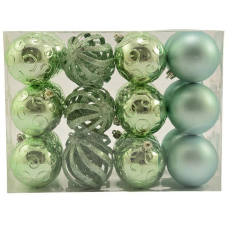 Bombki 24szt 8cm 2329 mix