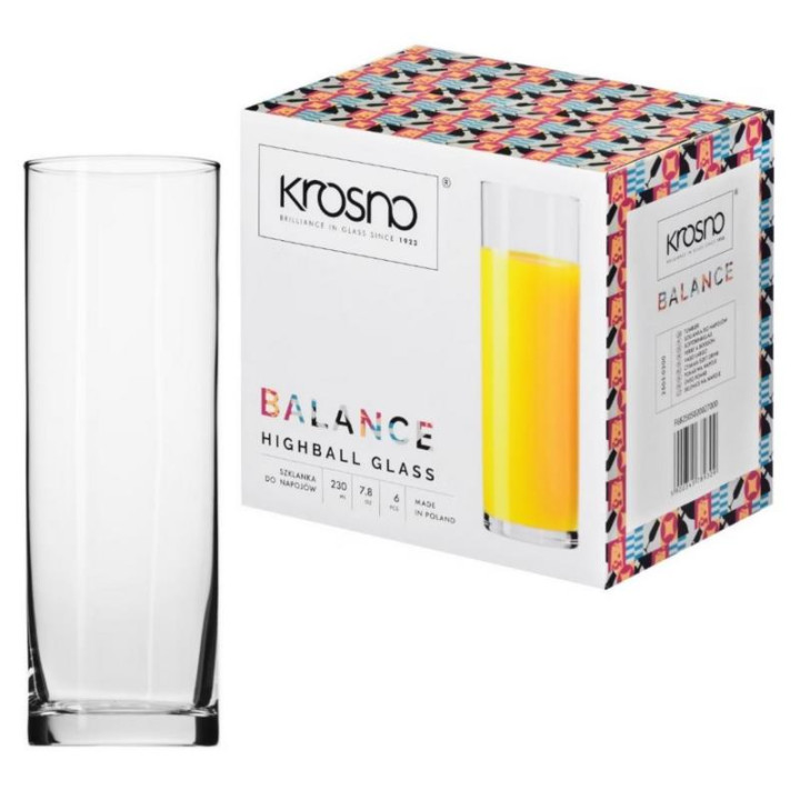 Szklanki 230ml 6szt Krosno Balance