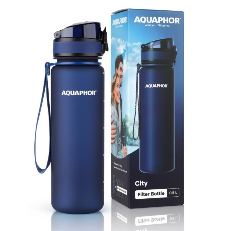 Butelka filtrująca Aquaphor City 0,5L granatowa