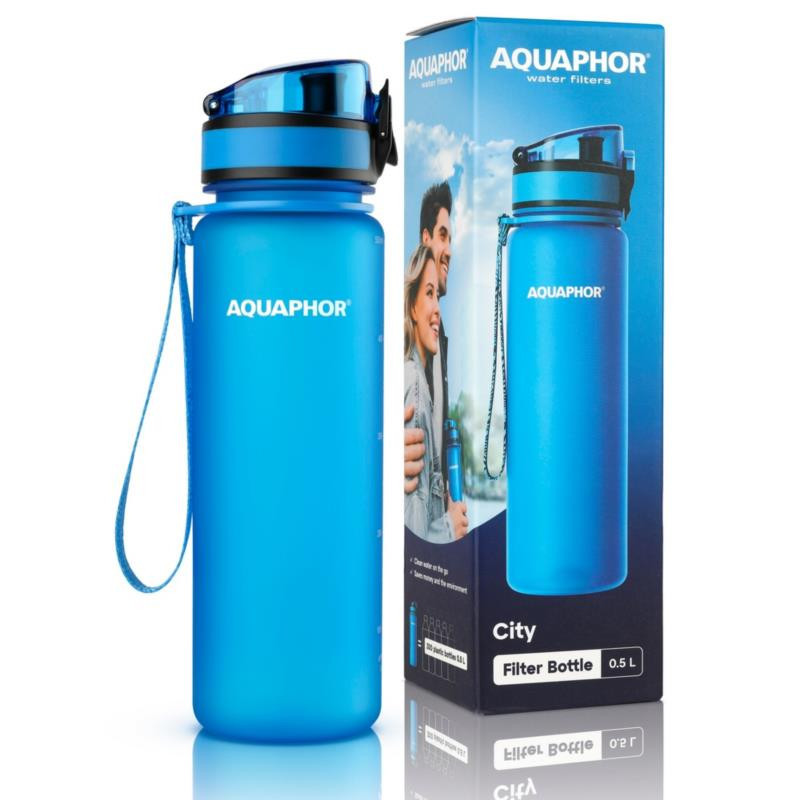 Butelka filtrująca Aquaphor City 0,5L niebieska