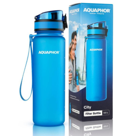 Butelka filtrująca Aquaphor City 0,5L niebieska