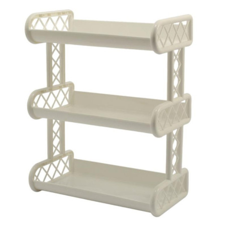 Półka łazienkowa 3-poziomowa plastik biały
