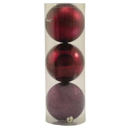 Bombki 3szt 10cm w tubie 3270 mix
