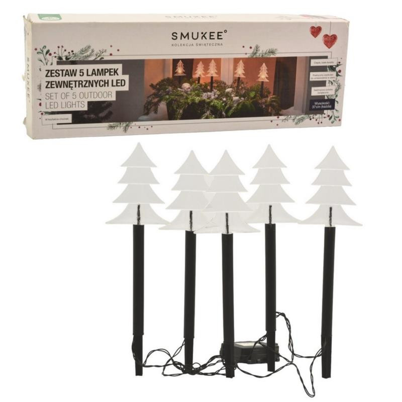 Lampki LED choinki biały ciepły 35,5cm 5szt