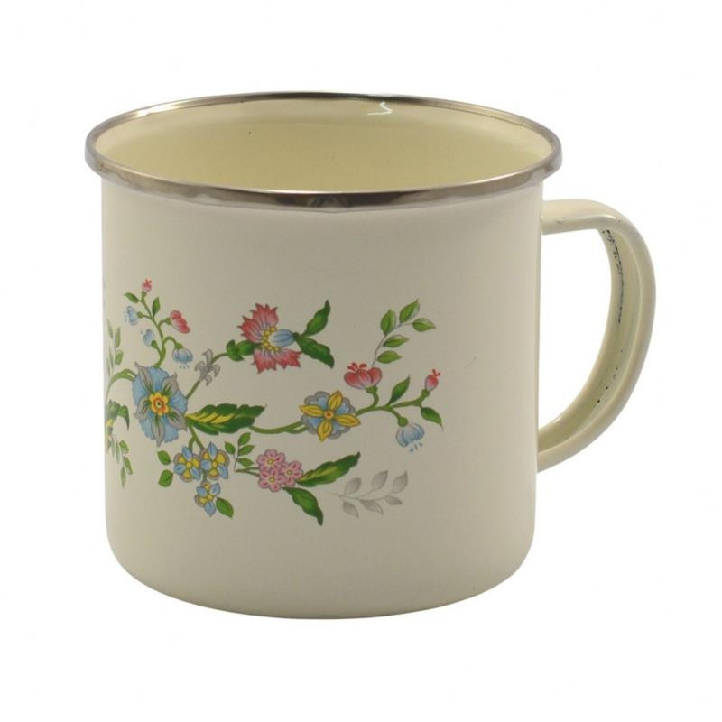 Kubek emalia  9cm dmuchawce/kwiaty mix