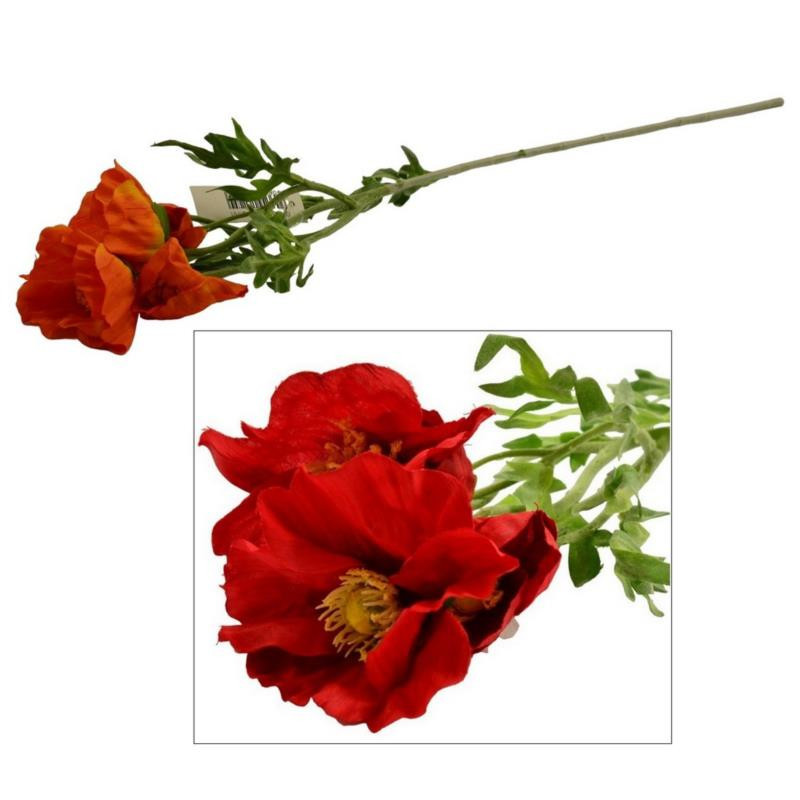 Kwiat sztuczny Maki gałązka 60cm 07.4023 mix