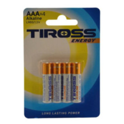 Baterie Tiross 4szt AAA LR03 1,5V alkaline