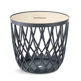 Stolik z koszem Uniqubo antracyt 33x29cm mały IKUB20T