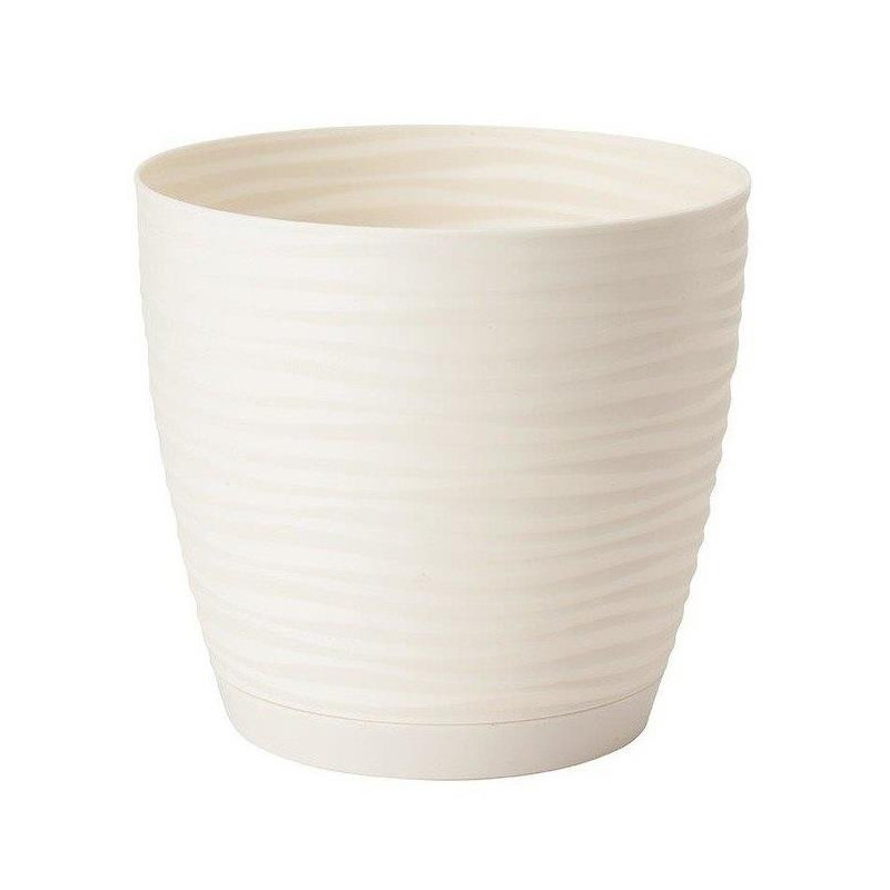 Doniczka Sahara Petit krem 27cm 3042-0001 z podstawką