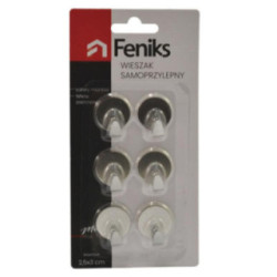 Wieszaki samoprzylepne metalowe 6 sztuk 2