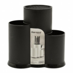 Blok na narzędzia kuchenne 3-komory 23x13x22cm czarny 2