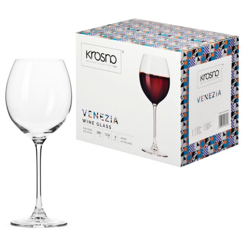 Kieliszki do wina 380ml 6szt Krosno Venezja