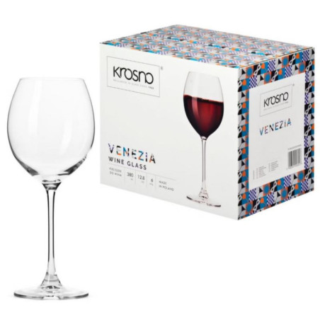 Kieliszki do wina 380ml 6szt Krosno Venezja
