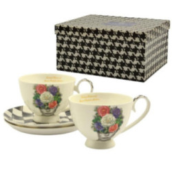 Filiżanki ze spodkami 2 sztuki 250ml Queen Isabell