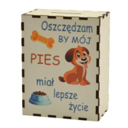 Skarbonka drewniana 13x10x6cm mix