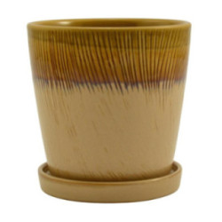 Doniczka-osłonka ceramiczna z podstawką 18cm ASC23224 mix 2