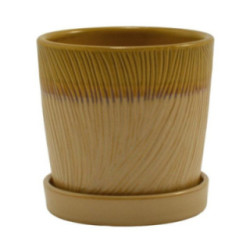 Doniczka-osłonka ceramiczna z podstawką 12,5cm ASC23225 mix