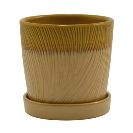 Doniczka-osłonka ceramiczna z podstawką 12,5cm ASC23225 mix