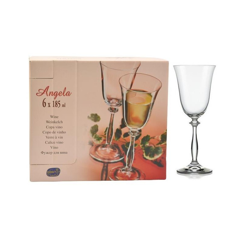 Kieliszki do wina 185ml 6szt Angela