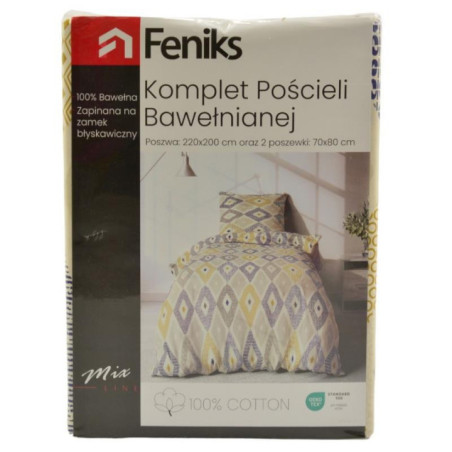 Pościel 220x200cm poduszki 2x70x80cm Bawełna Agnes 03