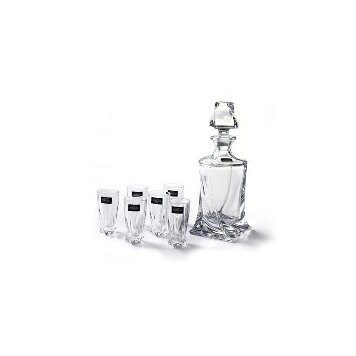 Karafka +6 kieliszków likier 50ml Quadro