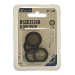 Uszczelki do perlatora gumowe z sitkiem 8szt 3/4  60068 2