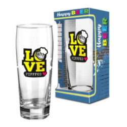 Szklanka do piwa 500ml i Happy Beer "Love Pifffko" 2