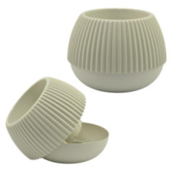 Doniczka 21cm Boho jasny beżowy 2