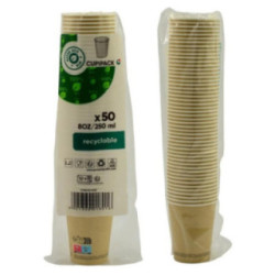 Kubki papier Kraft 250ml 50 sztuk 2