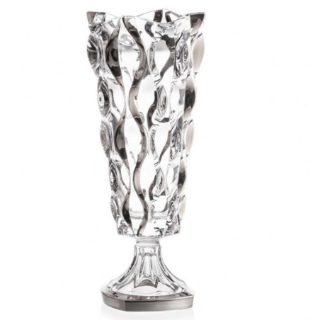 Wazon kryształ Bohemia Samba Platinum 40,5cm