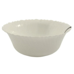 Salaterka Eva 23cm biała szkło hartowane 2