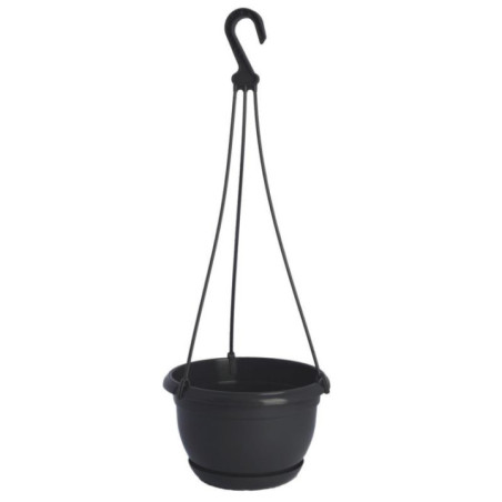 Doniczka wisząca Malta 19cm h:12,5cm antracyt 2401