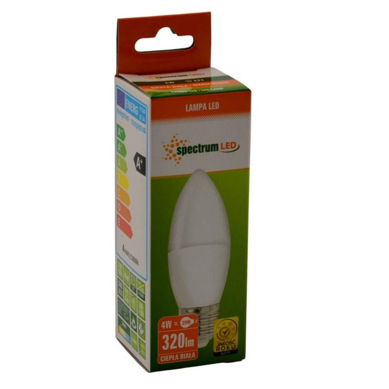 Żarówka LED E27 4W 320lm Spectrum ciepła biała