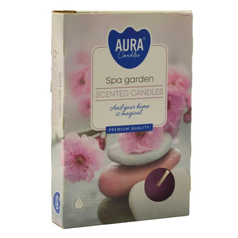 Świeca Tealight Ogród Spa 6 sztuk