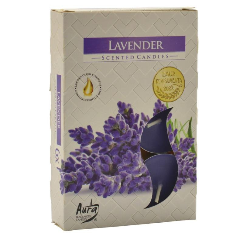 Świeca Tealight Lawenda 6 sztuk
