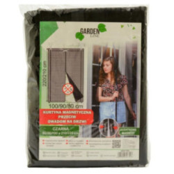 Moskitiera 100x220cm do drzwi magnetyczna czarna 2