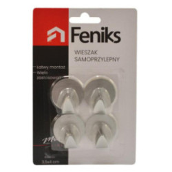 Wieszaki samoprzylepne metalowe 4 sztuki 2