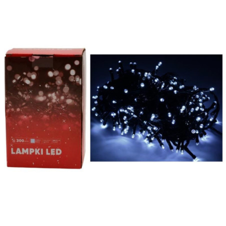 Lampki choinkowe 300 LED białe zimne M8002