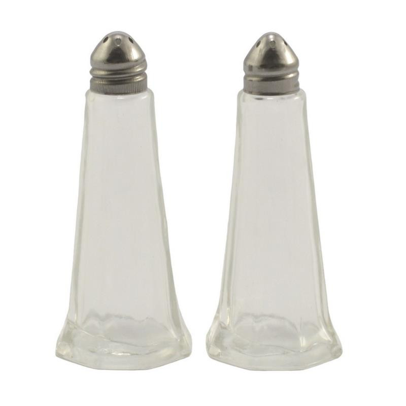 Przyprawniki  2 sztuki szklane sól/pieprz 40ml  0115