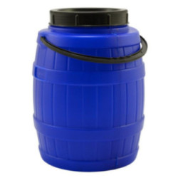 Beczka plast. 12L z uchwytem biała/niebieska mix