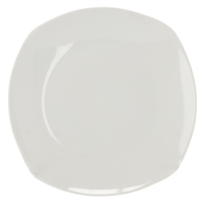 Talerz deserowy 20cm kwadratowy biały 2349