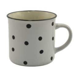 Kubek ceramiczny 470ml biały w kropki KK276 2